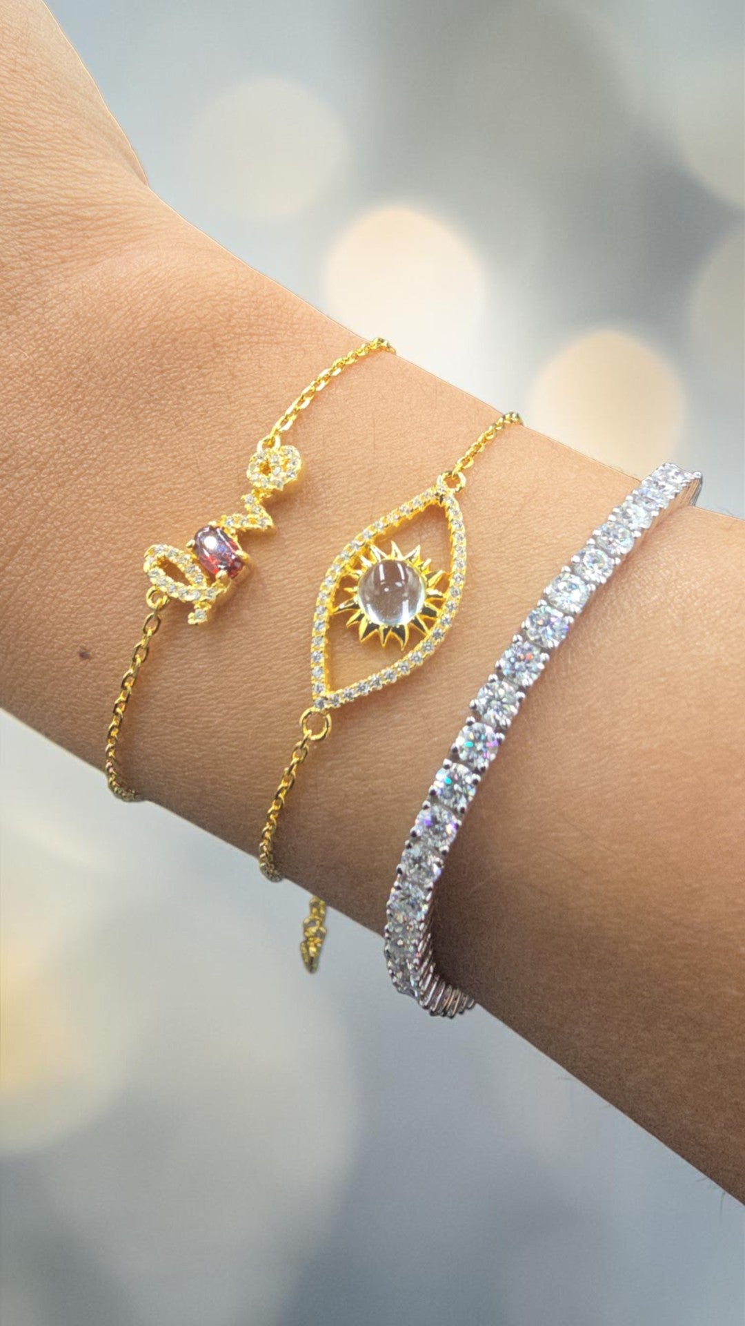 Love Gemstone Bracelet - Garnet Gemstone