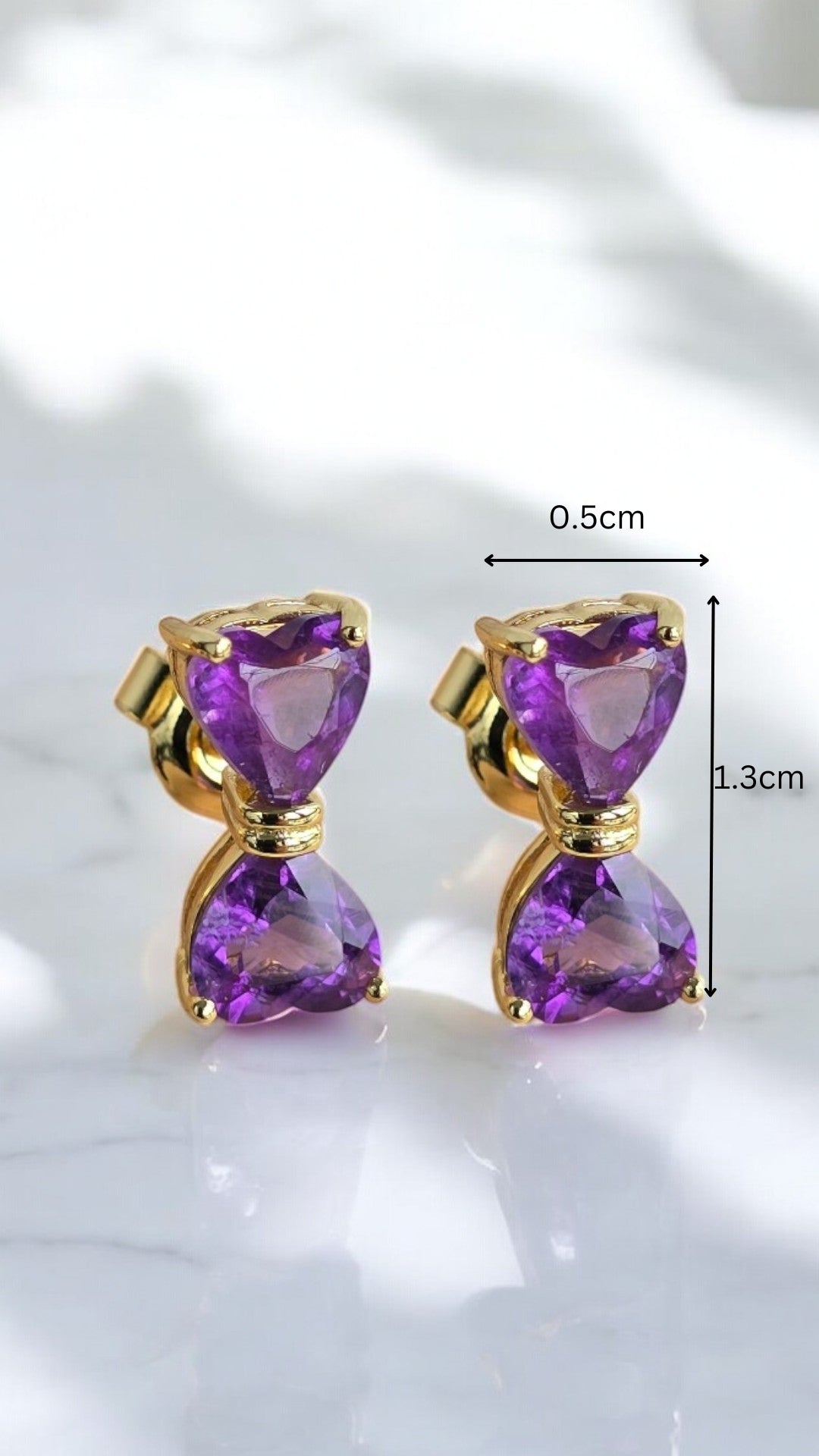 HOPE – NATURAL AMETHYST GEMSTONE EARRINGS IN 925 STERLING SILVER
