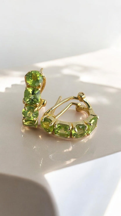 JOY – NATURAL PERIDOT EARRING IN 925 STERLING SILVER