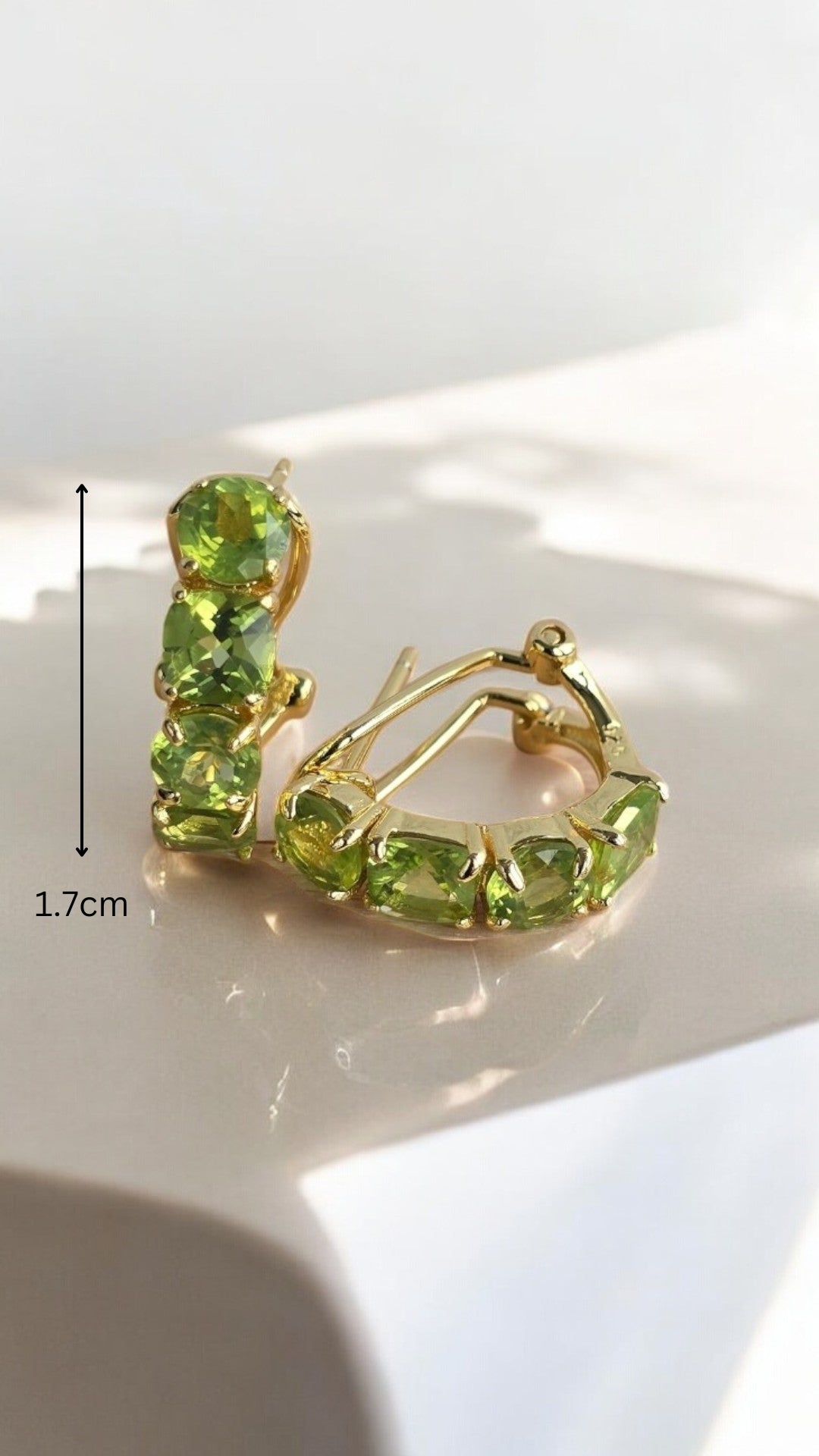 JOY – NATURAL PERIDOT EARRING IN 925 STERLING SILVER