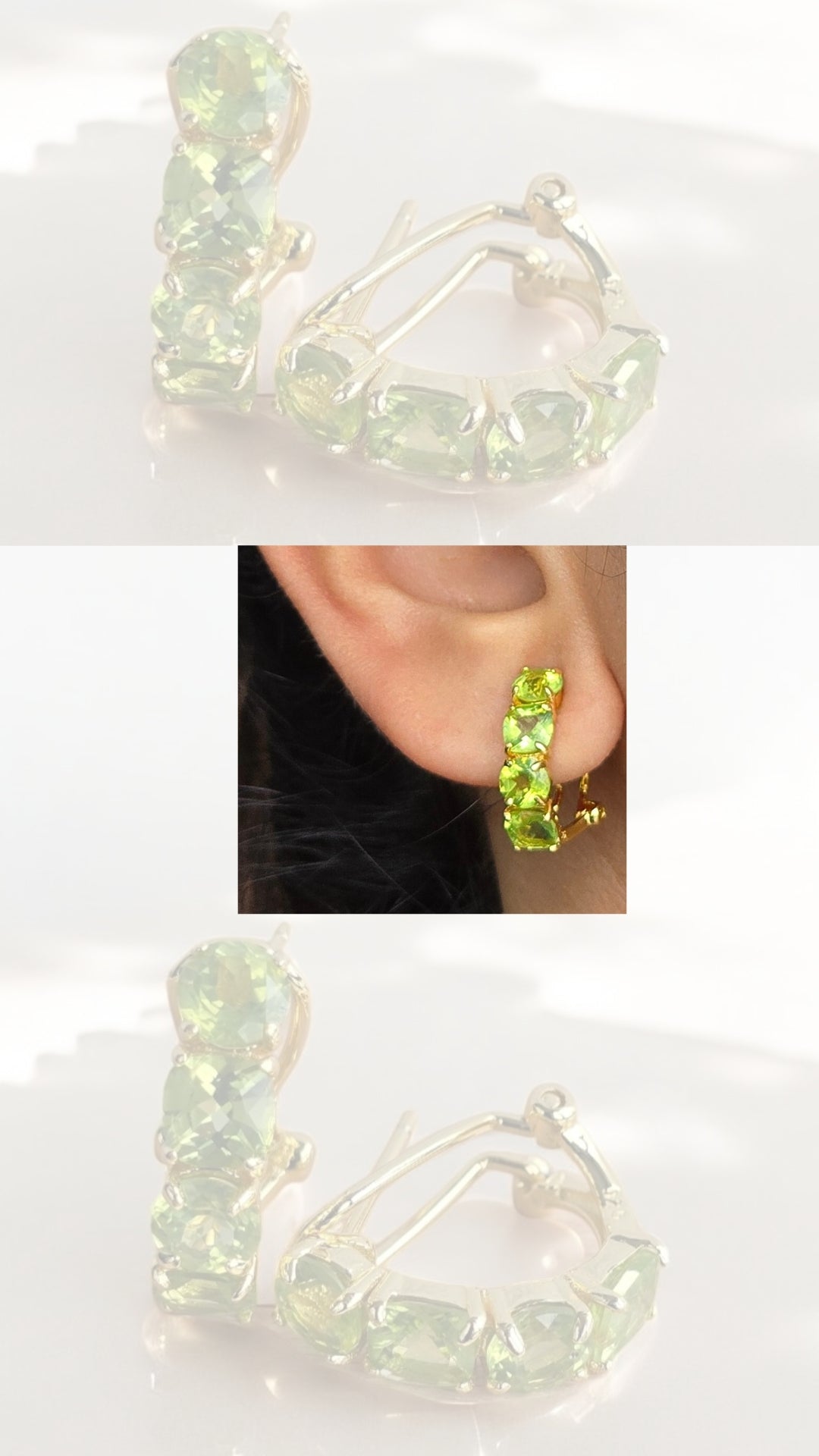 JOY – NATURAL PERIDOT EARRING IN 925 STERLING SILVER