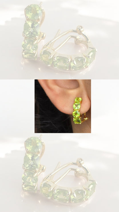 JOY – NATURAL PERIDOT EARRING IN 925 STERLING SILVER