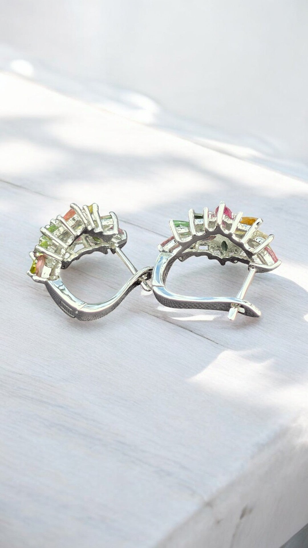 ARORA –NATURAL MULTICOLORED TOURMALINE GEMSTONE IN 925 STERLING SILVER