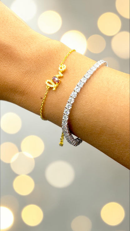 Love Gemstone Bracelet - Garnet Gemstone