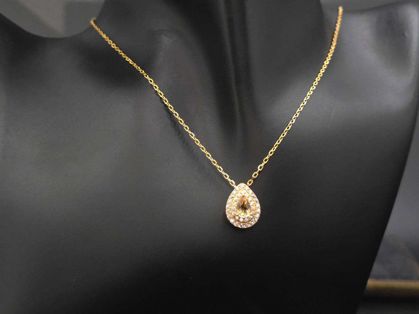 Claudia - NATURAL CITRINE GEMSTONE NECKLACE IN 925 STERLING SILVER