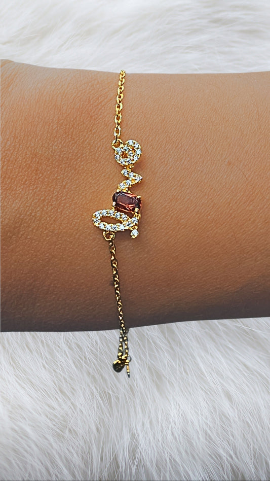 [Coming Soon] Love Gemstone Bracelet - Garnet Gemstone