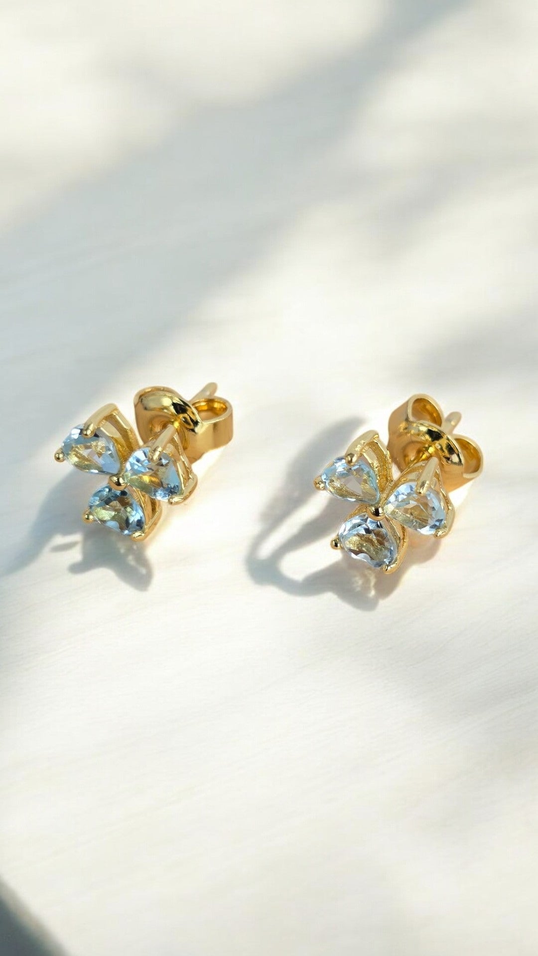 LUNA - SKY BLUE TOPAZ GEMSTONE EARRING IN 925 STERLING SILVER