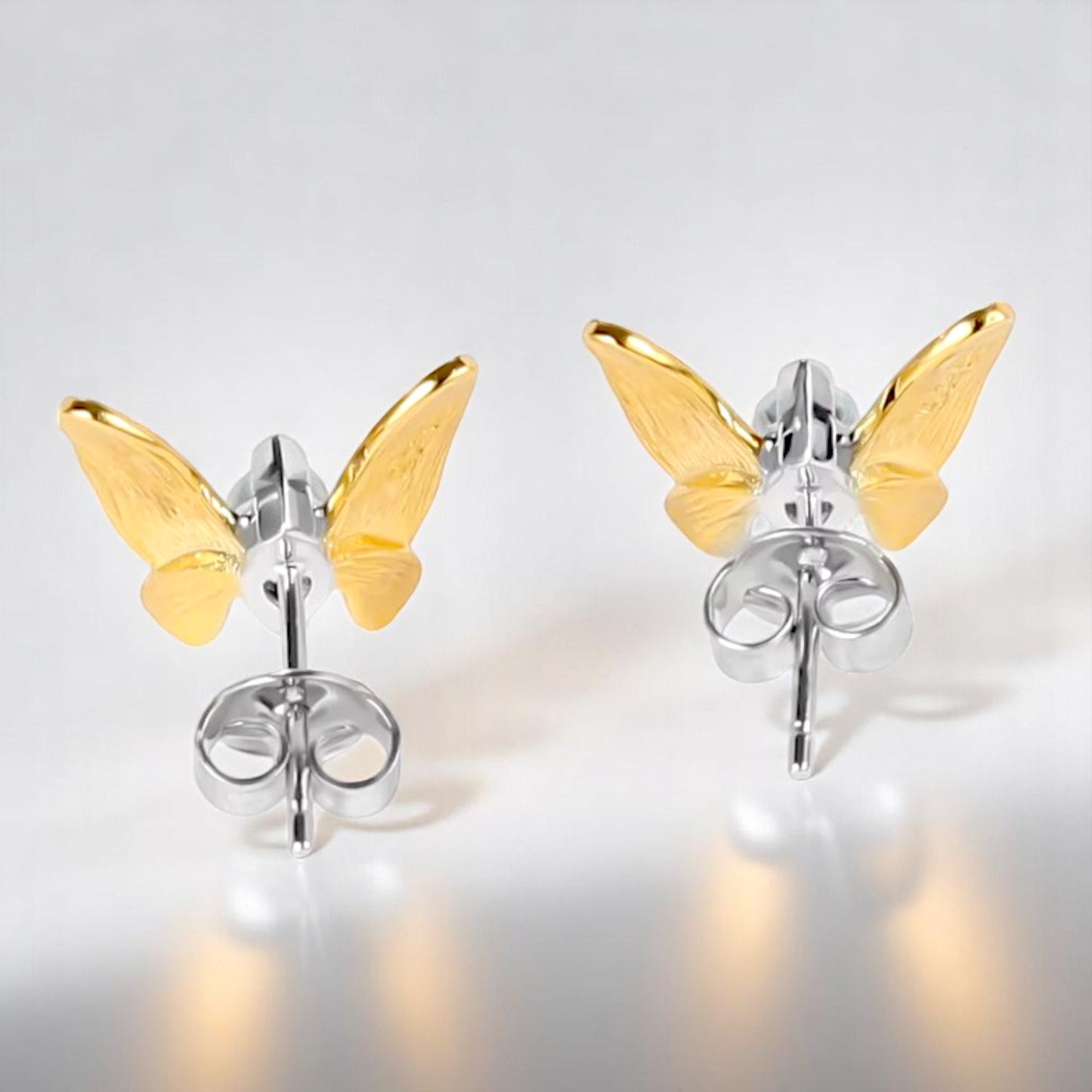 SARAH - NATURAL BLUE TOPAZ GEMSTONE BUTTERFLY EARRING IN 925 STERLING SILVER