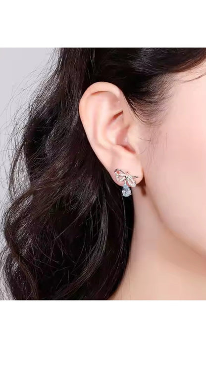 FOREVER – NATURAL BLUE TOPAZ EARRINGS IN 925 STERLING SILVER