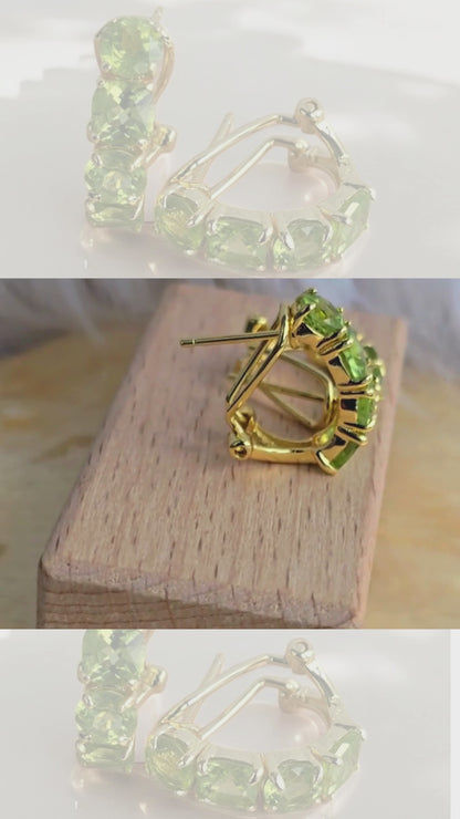 JOY – NATURAL PERIDOT EARRING IN 925 STERLING SILVER