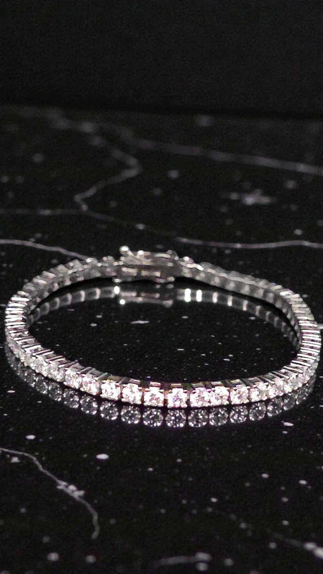 AURA - MOISSANITE GEMSTONE BRACELET IN 925 STERLING SILVER Plated in RHODIUM